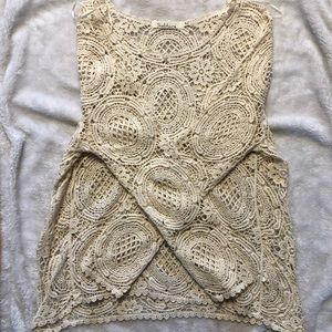 Long sleeve crochet Solitaire top